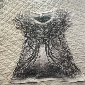 Y2k style v neck top